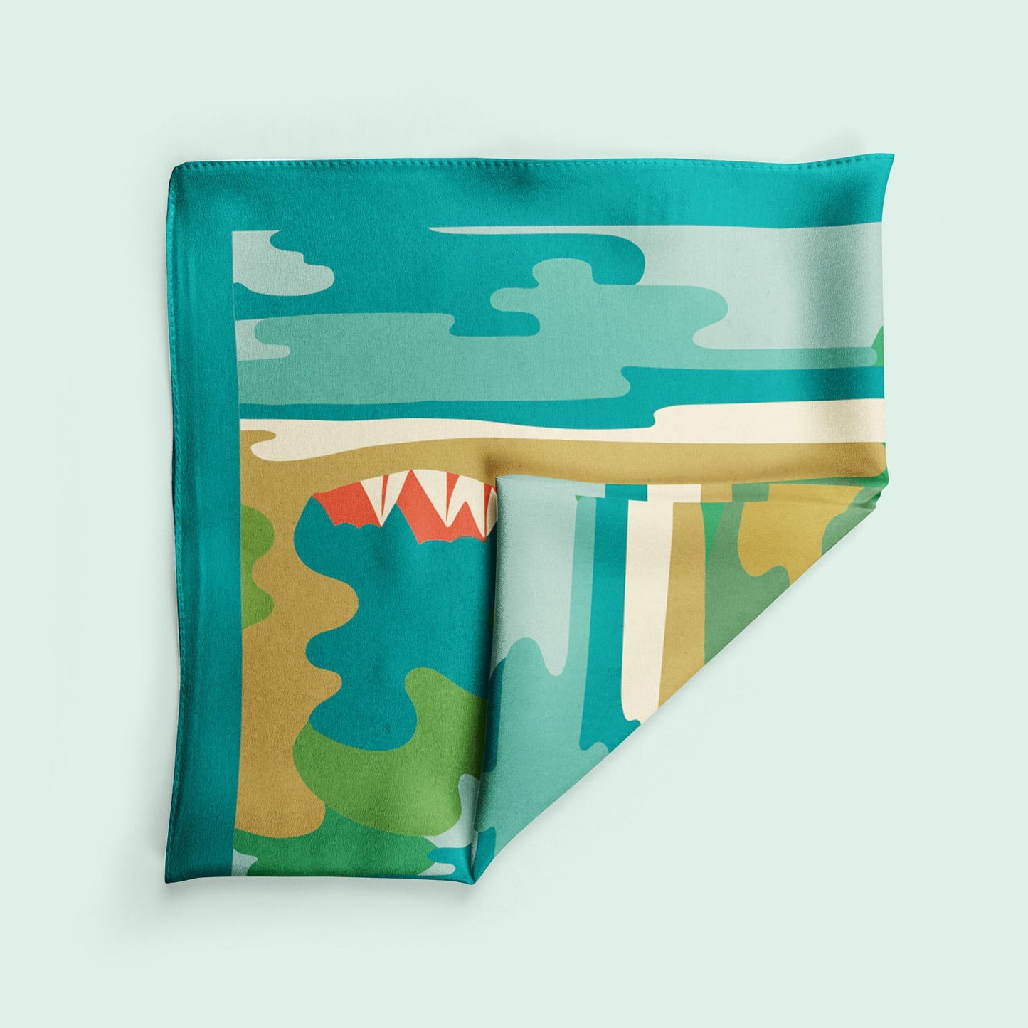 Camp mini scarf - pocket square silk banana