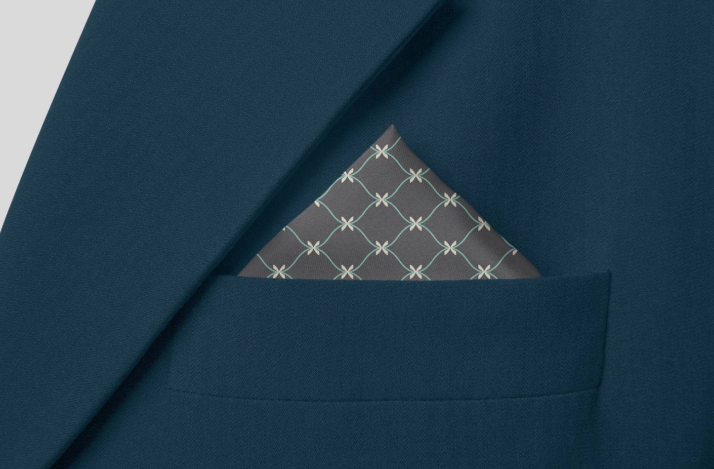 Pocket Square Lattice & Bows mini scarf, , silk banana