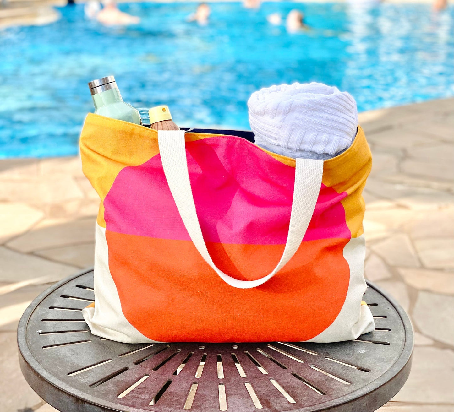 Split Circle oversized tote