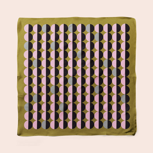 Tablet - Geometric modern square silk charmeuse scarf