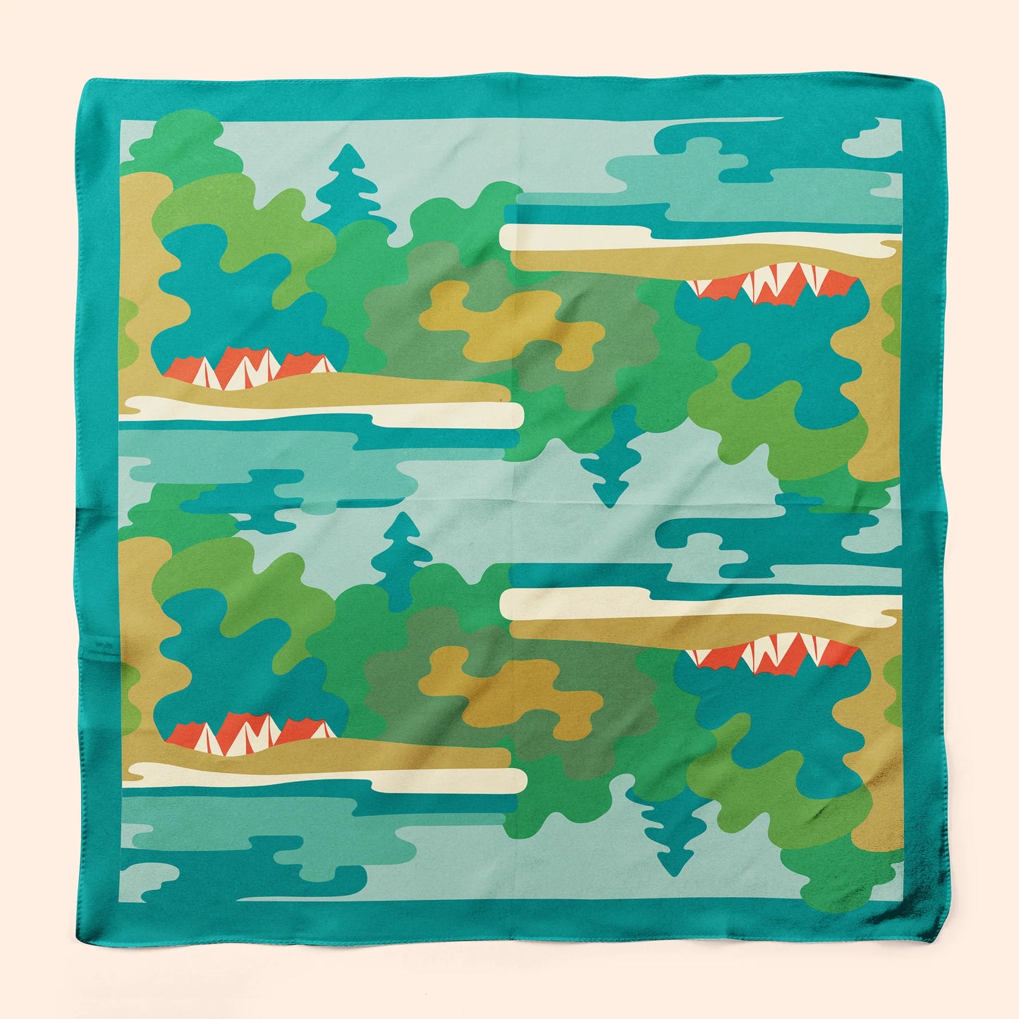 Camp mini scarf - pocket square silk banana