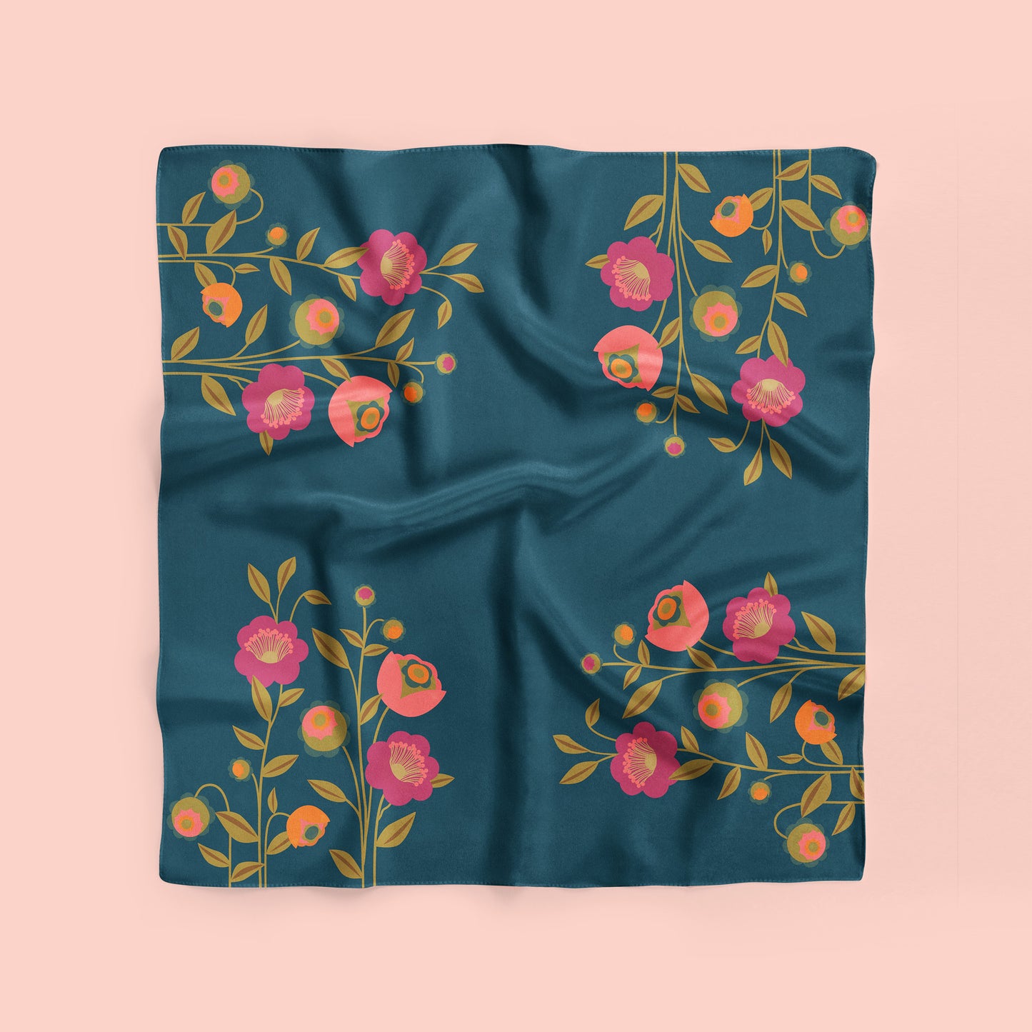 Deco Flowers mini scarf and pocket square