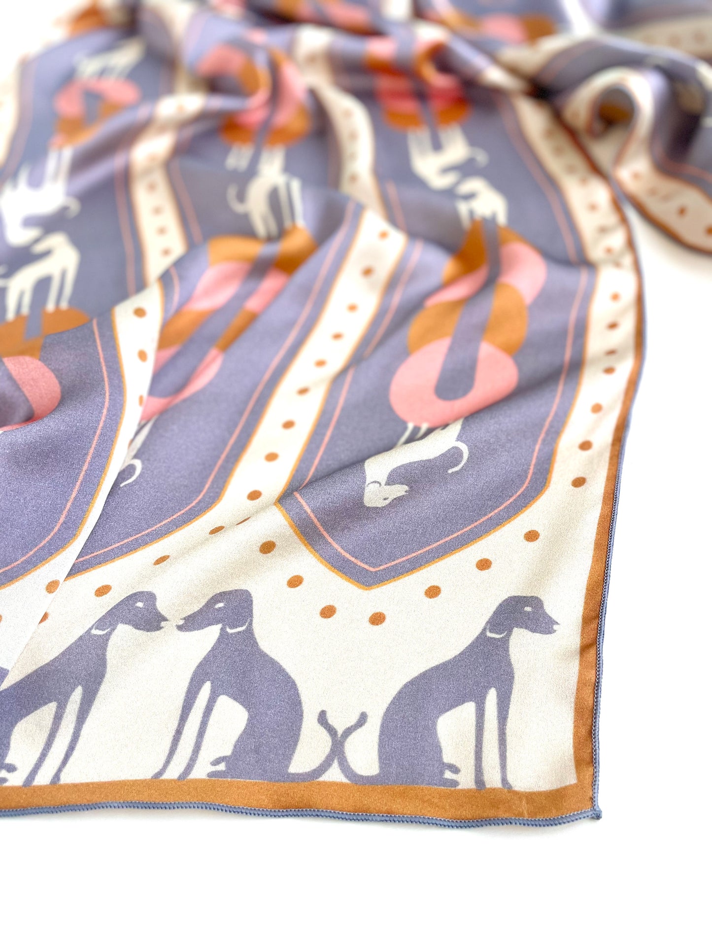 Watchdog - Dog scarf in lavender art deco print