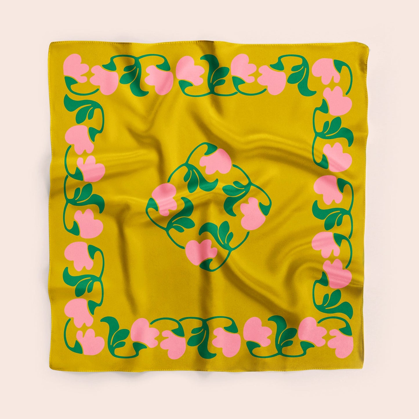 Metro - art deco square silk neckerchief