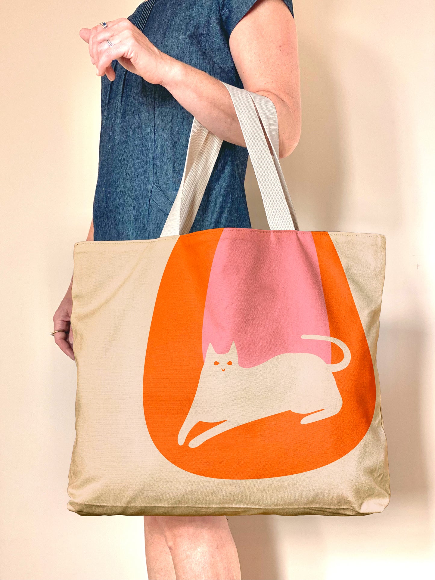 Cat Oversized Canvas Bag