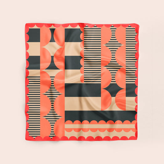 Samba geometric silk scarf