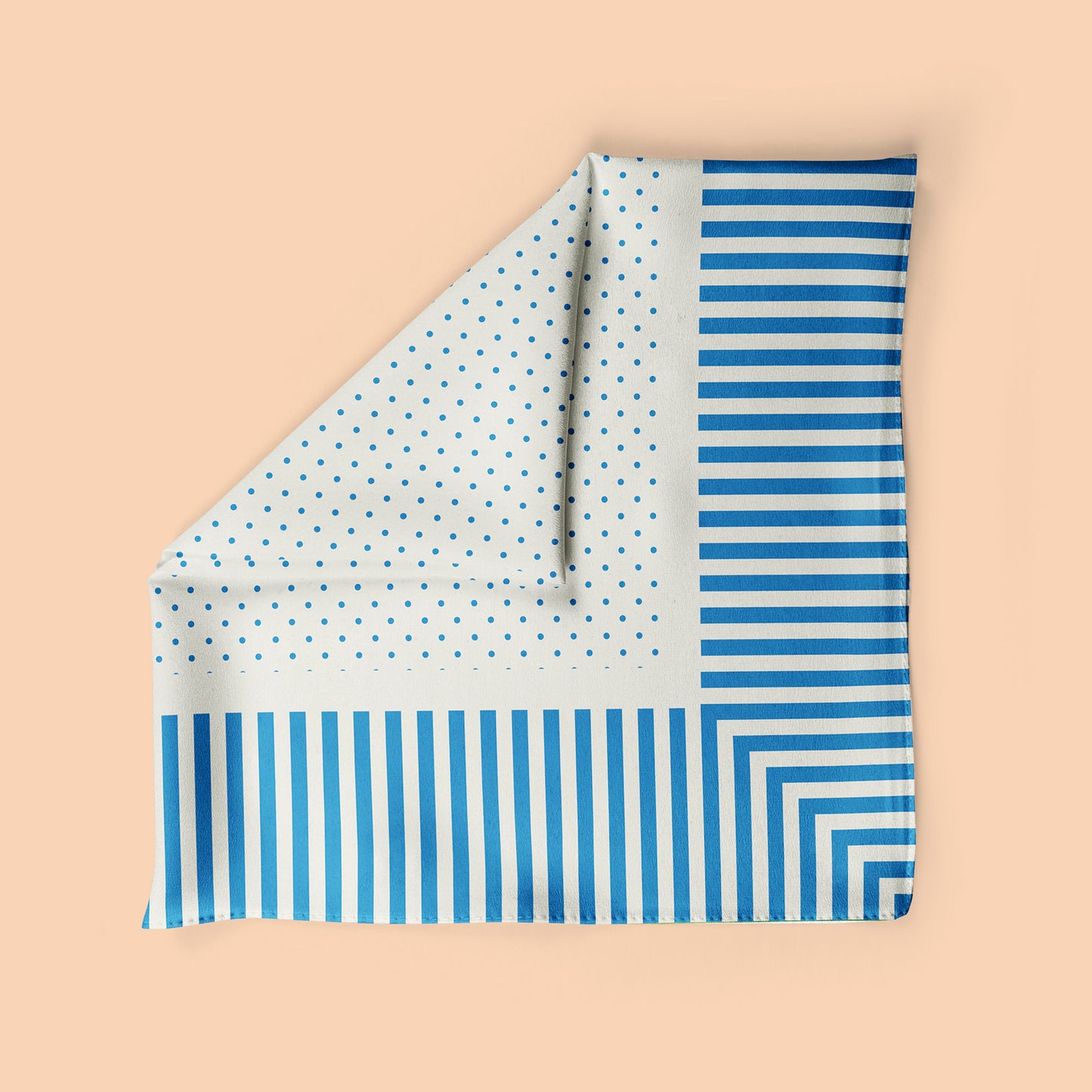 Pocket Square Polka Dot Mini with Striped Edge