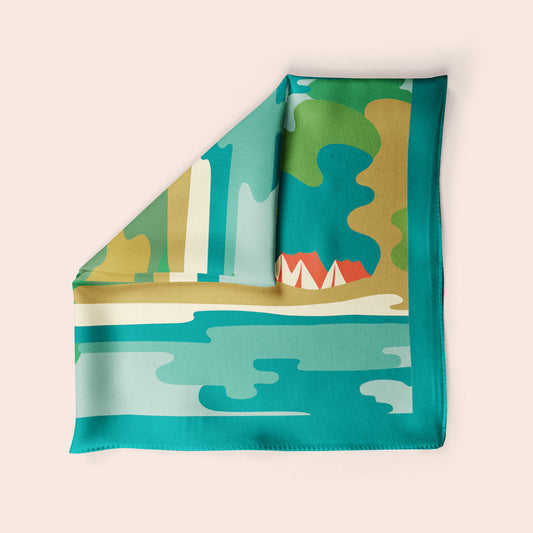 Camp mini scarf - pocket square silk banana